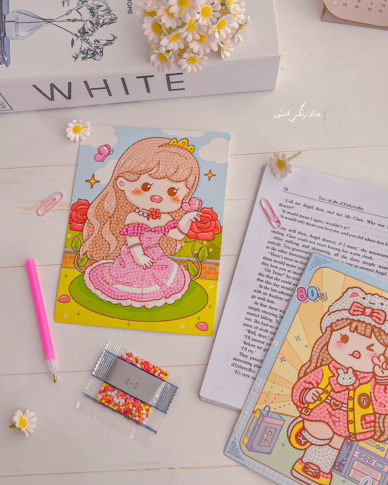 نقاشی الماسی کارتی دختر